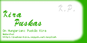 kira puskas business card